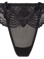 Zvodné tangá V-8628 čierna - Axami