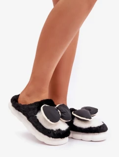 Papuče z umelej kožušiny s Mashli Black Grilis