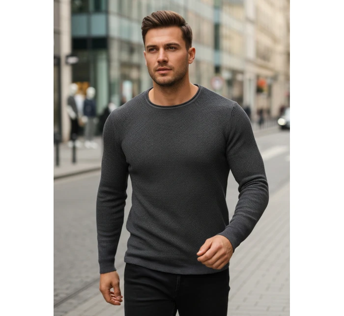 Pánsky antracitový sveter WX2293z Pánsky antracitový sveter WX2293z