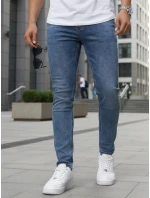 Pánske modré džínsové nohavice slim fit FashionStreet UX4481 Pánske modré džínsové nohavice slim fit FashionStreet UX4481