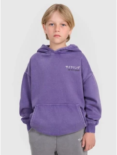 Chlapecká nepruhovaná mikina s kapucí 4F 4FJRAW25TSWSM2344-51S
