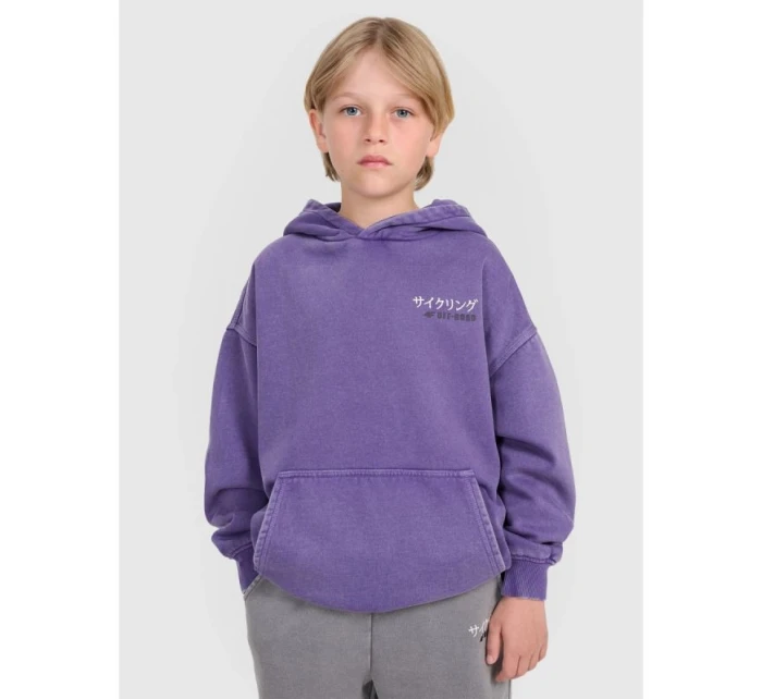 Chlapecká mikina s kapucí model 21816992 - 4F Chlapecká mikina s kapucí model 21816992 - 4F