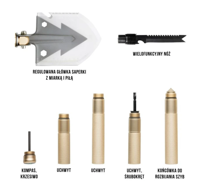 MACGYVER TAKTICKÁ LOPATA 14 V 1 MULTITOOL 102277