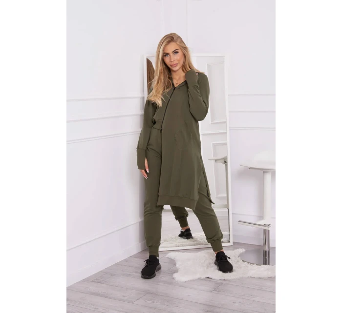 Sada mikín s dlhšou stranou khaki farby