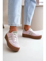 Zazoo N1068S4 Damskie Zamszowe Sneakersy Na Platformie Fioletowe