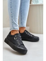 Trampki Damskie Na Platformie Ocieplane Big Star OO274A465 Czarne Trampki Damskie Na Platformie Ocieplane Big Star OO274A465 Czarne