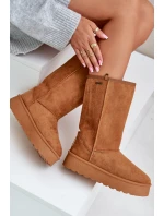 Vysoké Sněhové Boty Na Platformě Big Star model 21679161 Camel - Big Star Shoes Vysoké Sněhové Boty Na Platformě Big Star model 21679161 Camel - Big Star Shoes