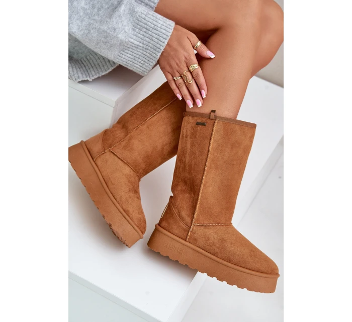 Vysoké Sněhové Boty Na Platformě Big Star model 21679161 Camel - Big Star Shoes Vysoké Sněhové Boty Na Platformě Big Star model 21679161 Camel - Big Star Shoes