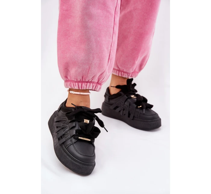 Sneakersy Na Platformě Černé model 21687594 - Boto