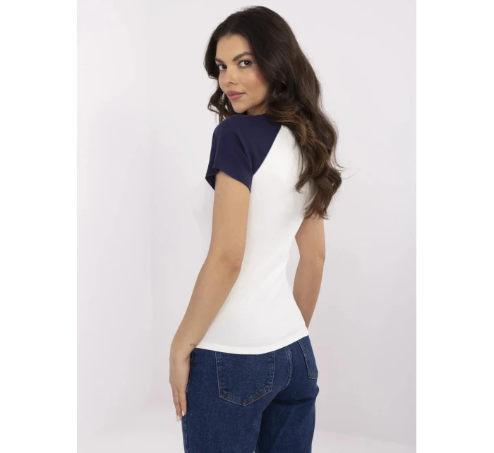 NM TS Tričko V7939.50 tmavomodrá a biela