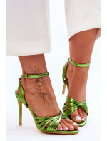 Dámske sandále na vysokom podpätku Green My Darling