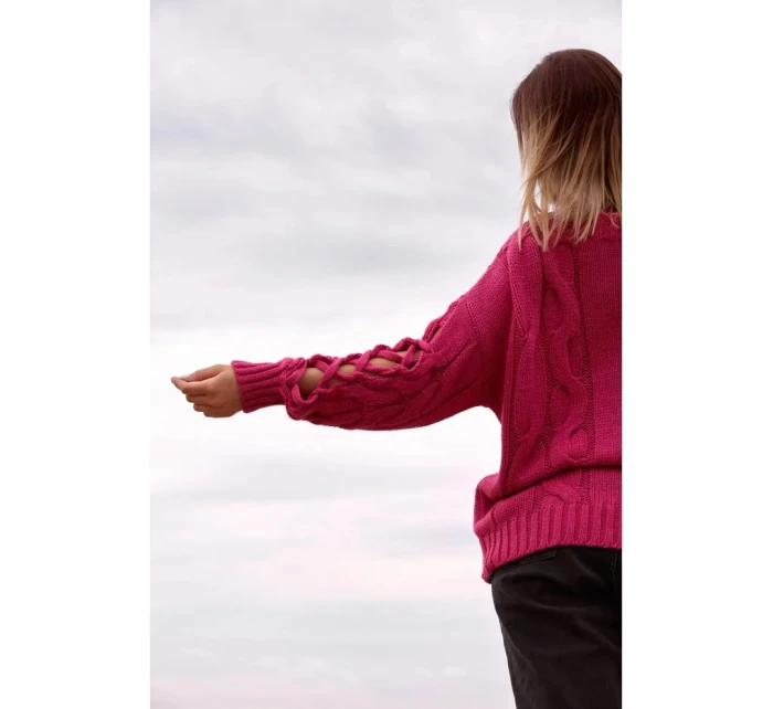 Dámsky sveter M539 fuchsiová - Moe