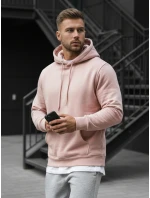 Pánská mikina s kapucí růžová Dstreet model 21962670 - FashionStreet