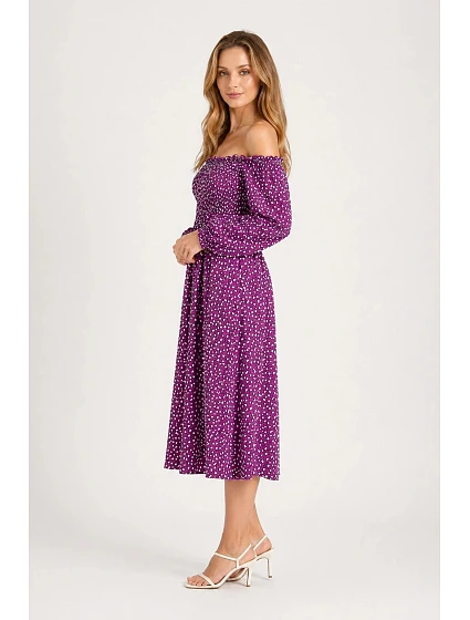 Fialové dámské šaty se rameny model 19551032 - Ann Gissy