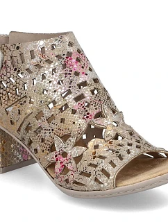 Rieker 64780-90 dámske zabudované ažurové sandále