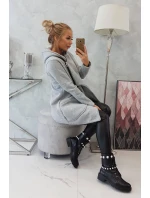 Zateplená mikina s asymetrickým zipem šedá Zateplená mikina s asymetrickým zipem šedá