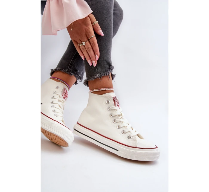 Dámské vysoké tenisky Big Star model 21654781 bílé - Big Star Shoes