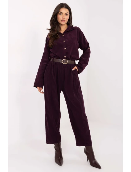 Šnúrové nohavice model 220820 Taliansko Moda Šnúrové nohavice model 220820 Taliansko Moda