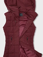 Dámska mikina s kapucňou tmavočervená (16M9096-06)