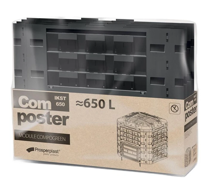 COMPOGREEN VARIO 650L ZÁHRADNÝ SKLADACÍ STROJ