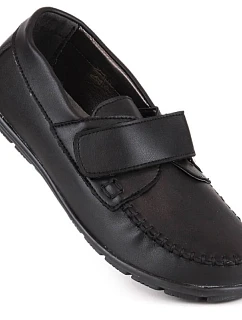 Chlapčenské čierne spoločenské mokasíny Kornecki 6804