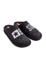 Klasyczne Męskie Papcie Big Star KK176003 Czarne Klasyczne Męskie Papcie Big Star KK176003 Czarne