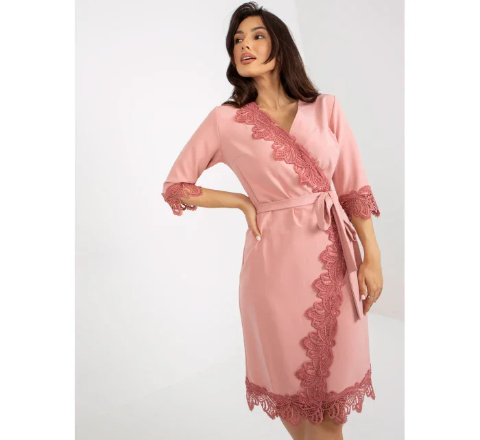 Šaty LK SK 507347.35P tmavoružové