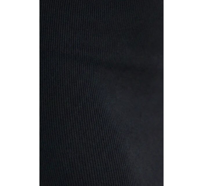 667-1 Priliehavá midi sukňa s vysokým pásom - čierna