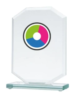 Trofeum szklane z nadrukiem kolorowym LuxorJet