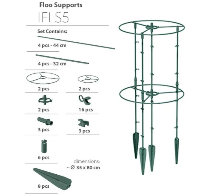 PODPERY PRE RASTLINY FLOO PODPERY ROZMERY 25 A 35 CM ZELENÁ LESNÁ ZELENÁ PODPERY PRE RASTLINY FLOO PODPERY ROZMERY 25 A 35 CM ZELENÁ LESNÁ ZELENÁ