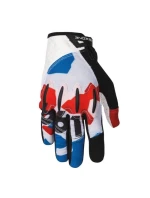 661 Rukavice EVO II biela červená modrá XL