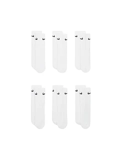 Nike Everyday Cush Crew dětské ponožky 6 párů bílé SX6910 100