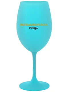 DEFRAGMENTÁCIA MOZGU - tyrkysový pohár na víno 350 ml