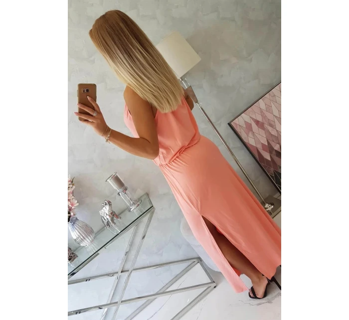 Boho šaty 8893 lososové - Kesi