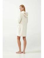 Dámsky flísový župan na zips 21360 Ecru - Vamp
