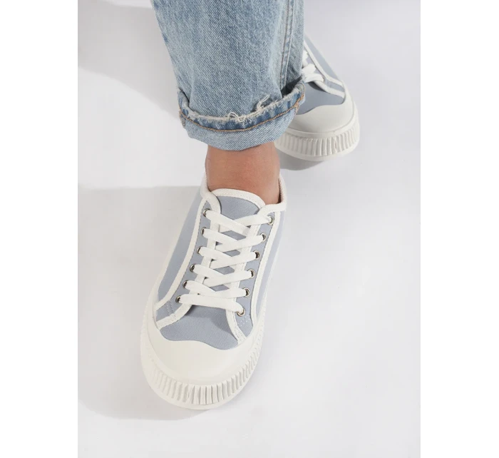 Zajímavé modré tenisky dámské bez podpatku Zajímavé modré tenisky dámské bez podpatku