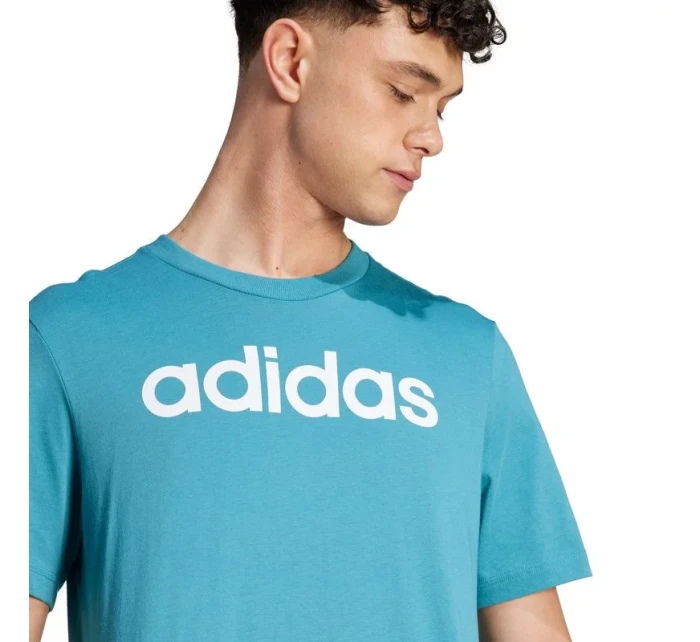 Tričko adidas Essentials Single Jersey Linear s vyšitým logom M IJ8655