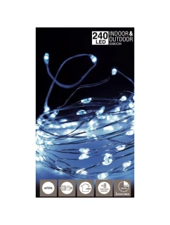 DRÔTENÉ SVETLÁ GIRLANDA 240 VIEDOL STUDENÁ BIELA