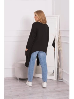 Oversize blúzka s potlačou čierna