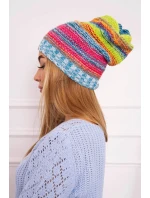 Krystyna fleecová čiapka K207 neon green+blue
