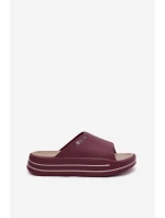 Klapki Damskie Na Platformie Big Star SS274425 Bordowe