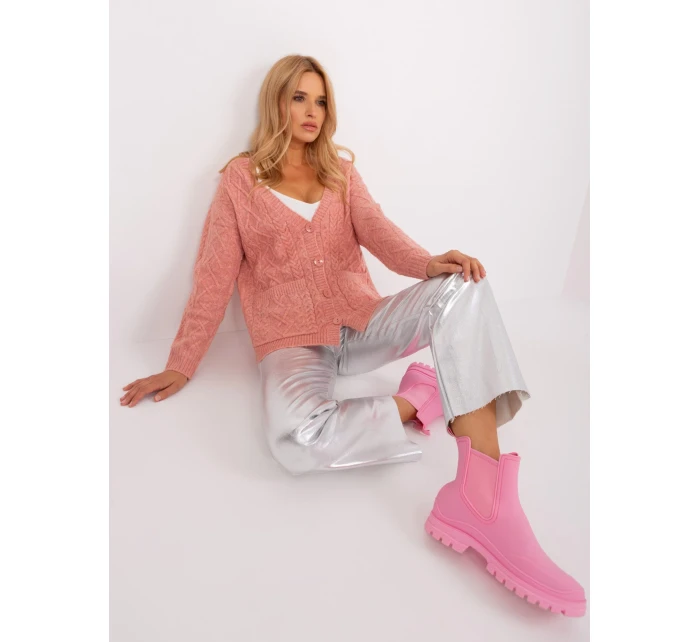 Sweter AT SW model 18955377 jasny różowy - FPrice Sweter AT SW model 18955377 jasny różowy - FPrice