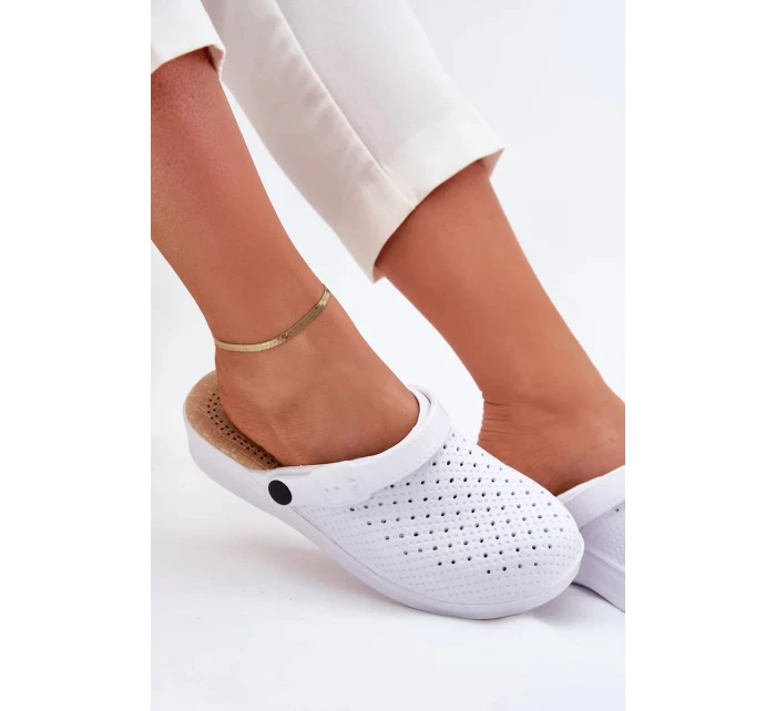 Dámske penové dreváky Faylina - biele