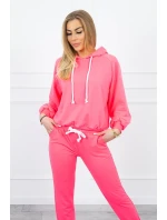 Súprava mikiny s kapucňou ružová neónová Súprava mikiny s kapucňou ružová neónová