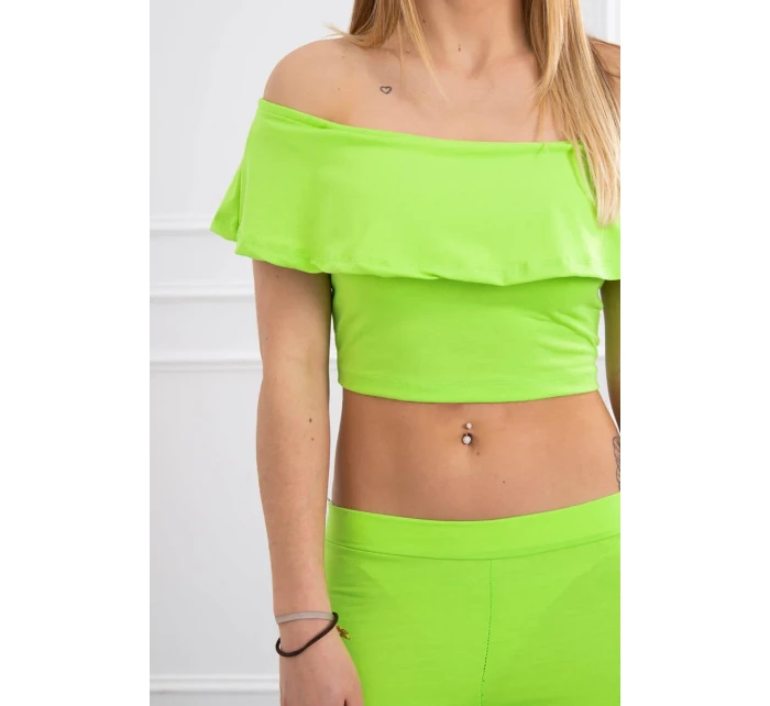 Sada s volánikom zelený neón