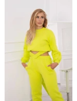 Zateplená souprava s krátkou mikinou pistácie Zateplená souprava s krátkou mikinou pistácie