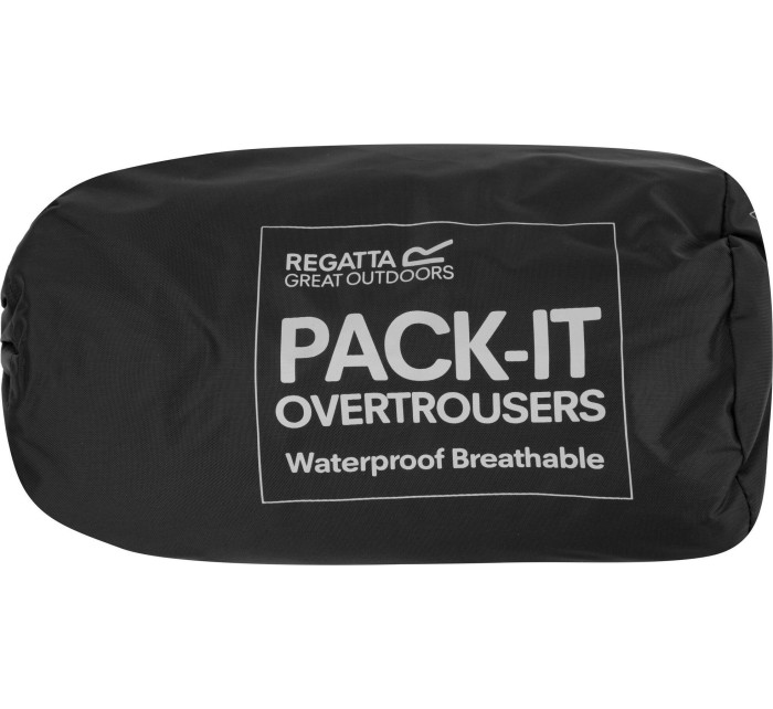 Pánske outdoorové nohavice Regatta RMW149 Pack It Overtrousers Čierne