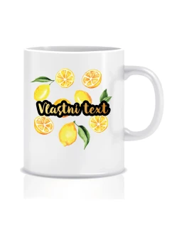 Personalizovaný klasický bílý hrníček s ovocem a textem