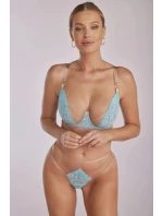 Dámska podprsenka Camile SC-1123 Turquoise and Beige - Kinga