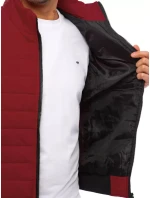 Pánska prešívaná vesta bordovej farby FashionStreet TX4016